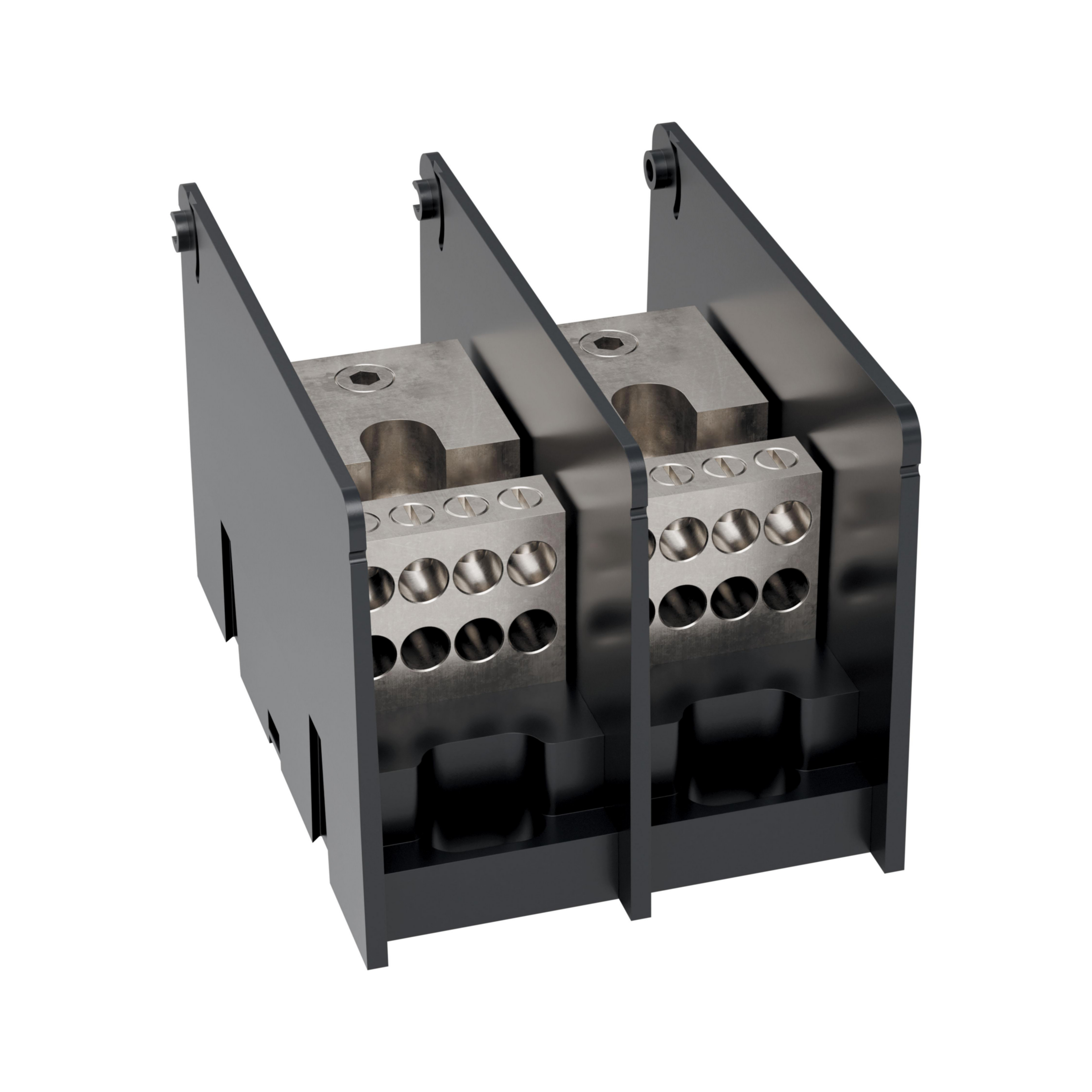 Product image for Open-Style PDB UL 1953 1000V 135A Tin-plated Aluminum - 175A 2-Pole 1 - 8 openings; 2/0-#14 --- #2-#14 Box to Box