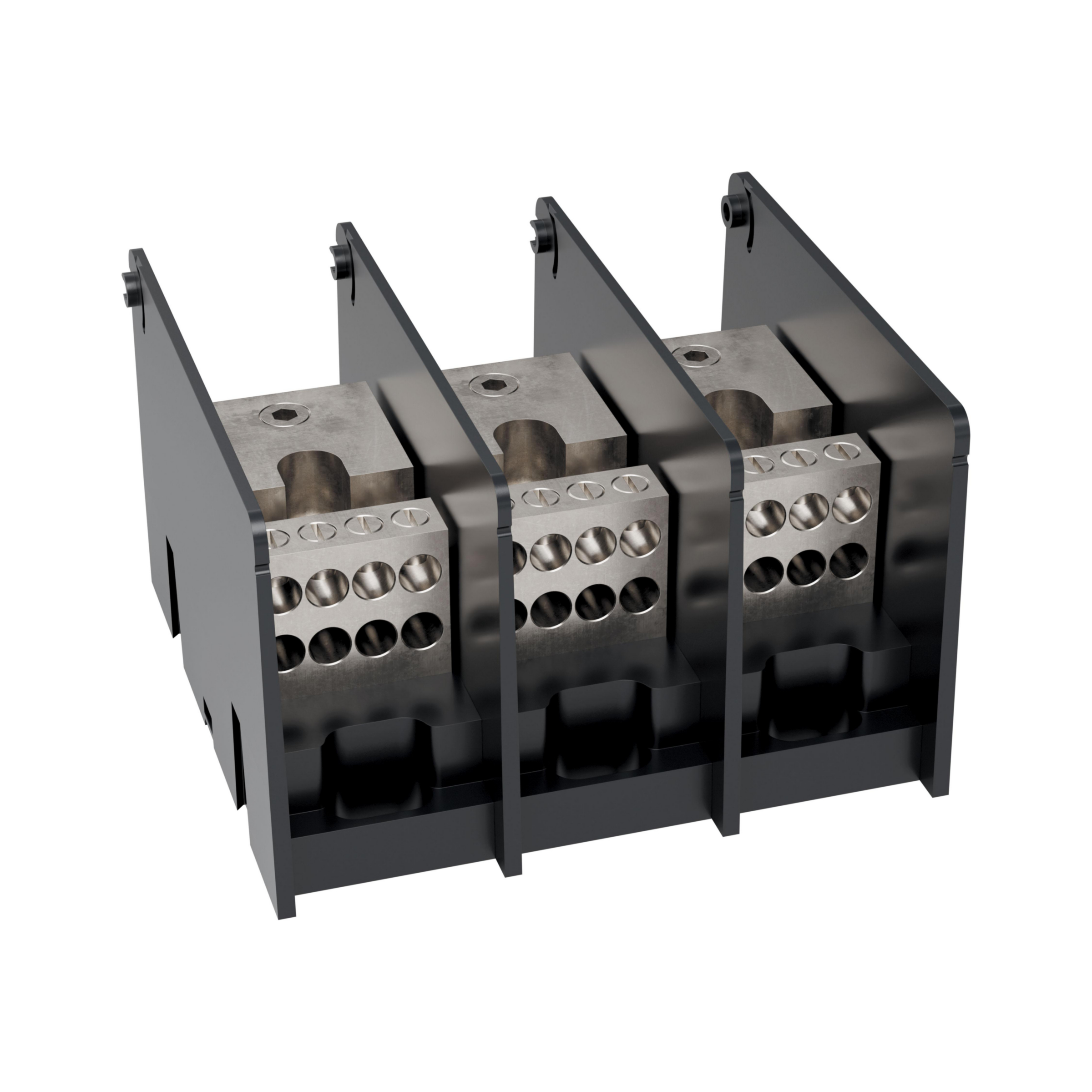 Product image for Open-Style PDB UL 1953 1000V 135A Tin-plated Aluminum - 175A 3-Pole 1 - 8 openings; 2/0-#14 --- #2-#14 Box to Box