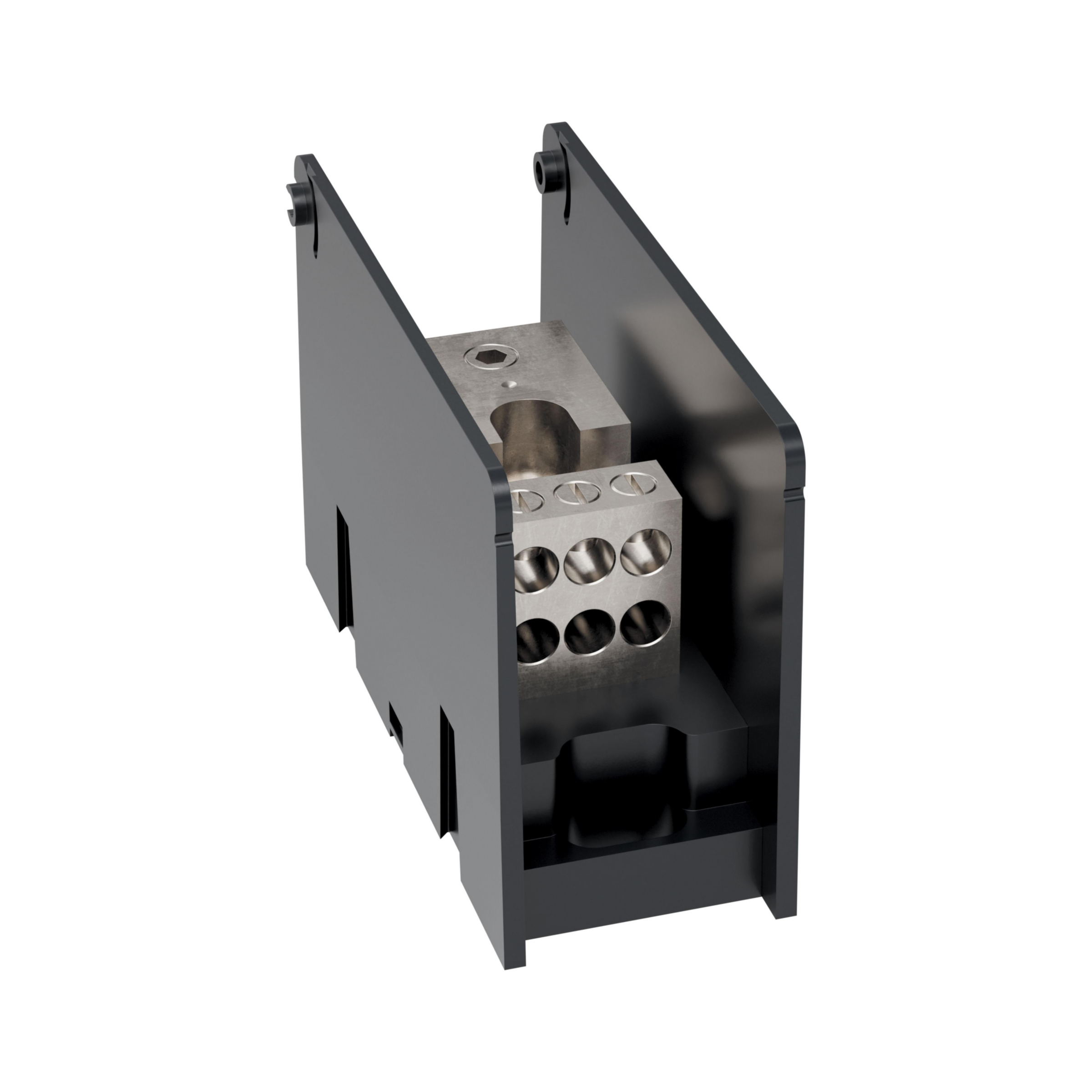 Product image for Open-Style PDB UL 1953 1000V Tin-plated Copper - 175A 1-Pole 1 - 6 openings; 2/0-#14 --- #2-#14 Box to Box