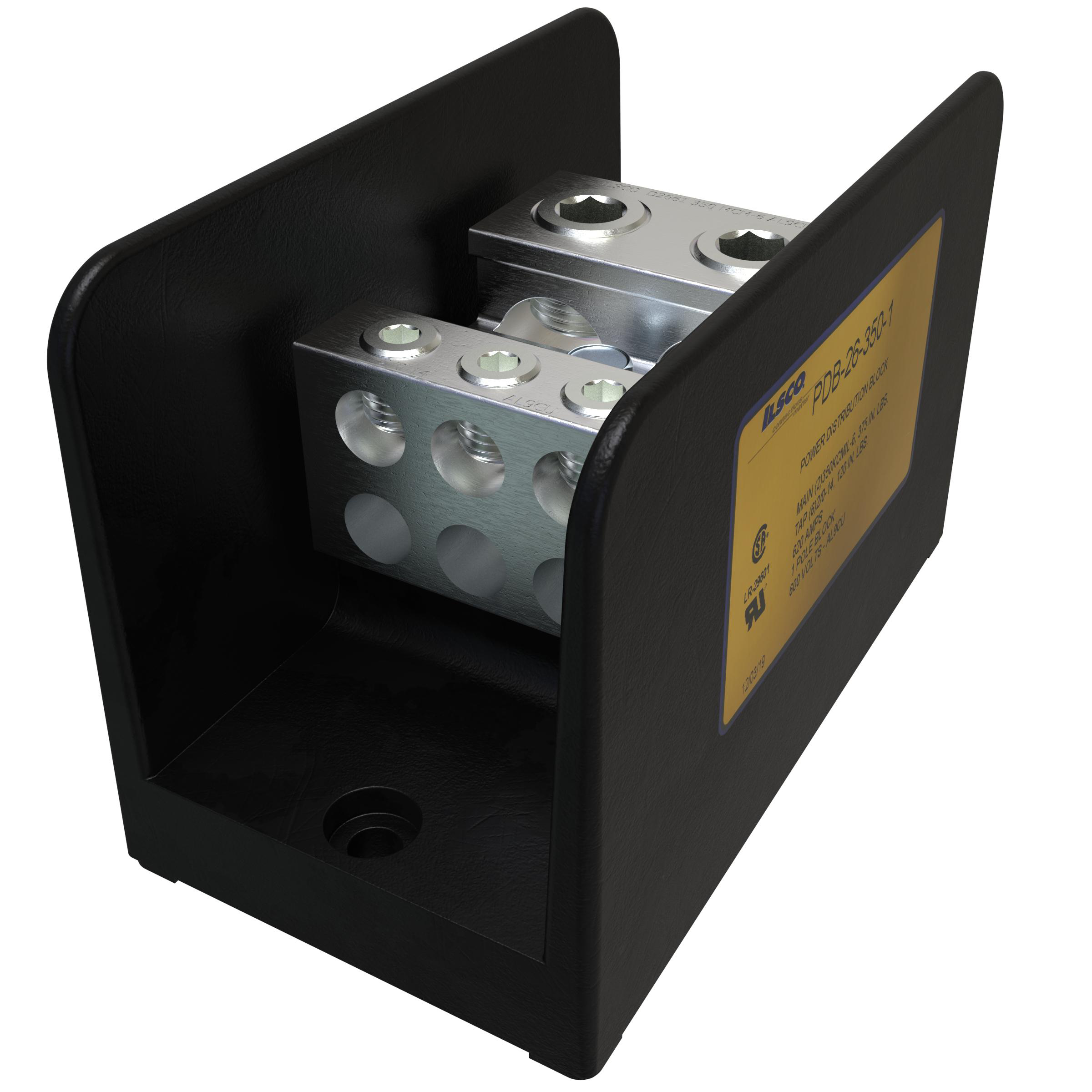 Product image for Distribution block pwr 1-pole 350kcmil 600V 620A
