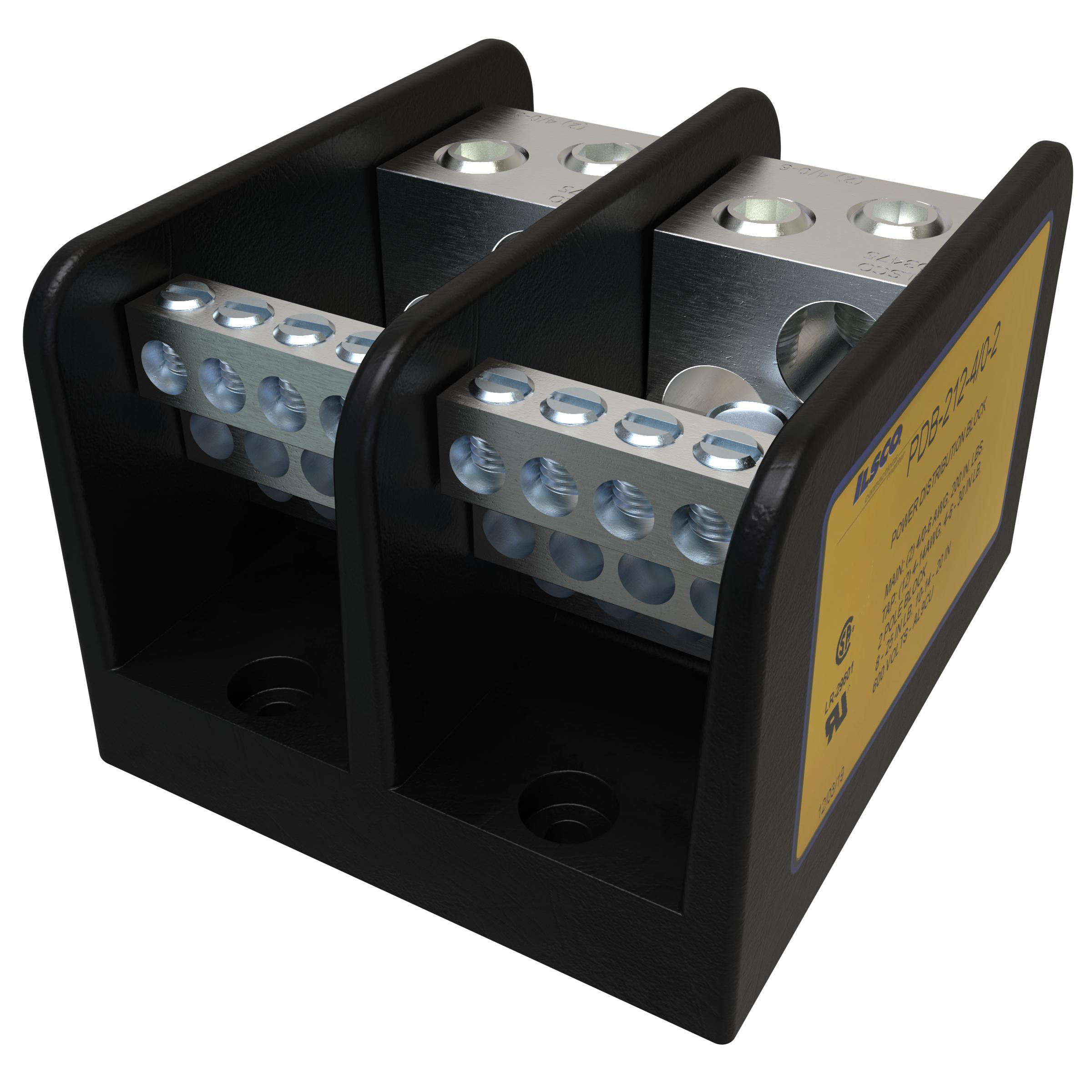 Product image for AL MEC 2P LINE(2)4/0-6 LOAD(12)4-14T UR