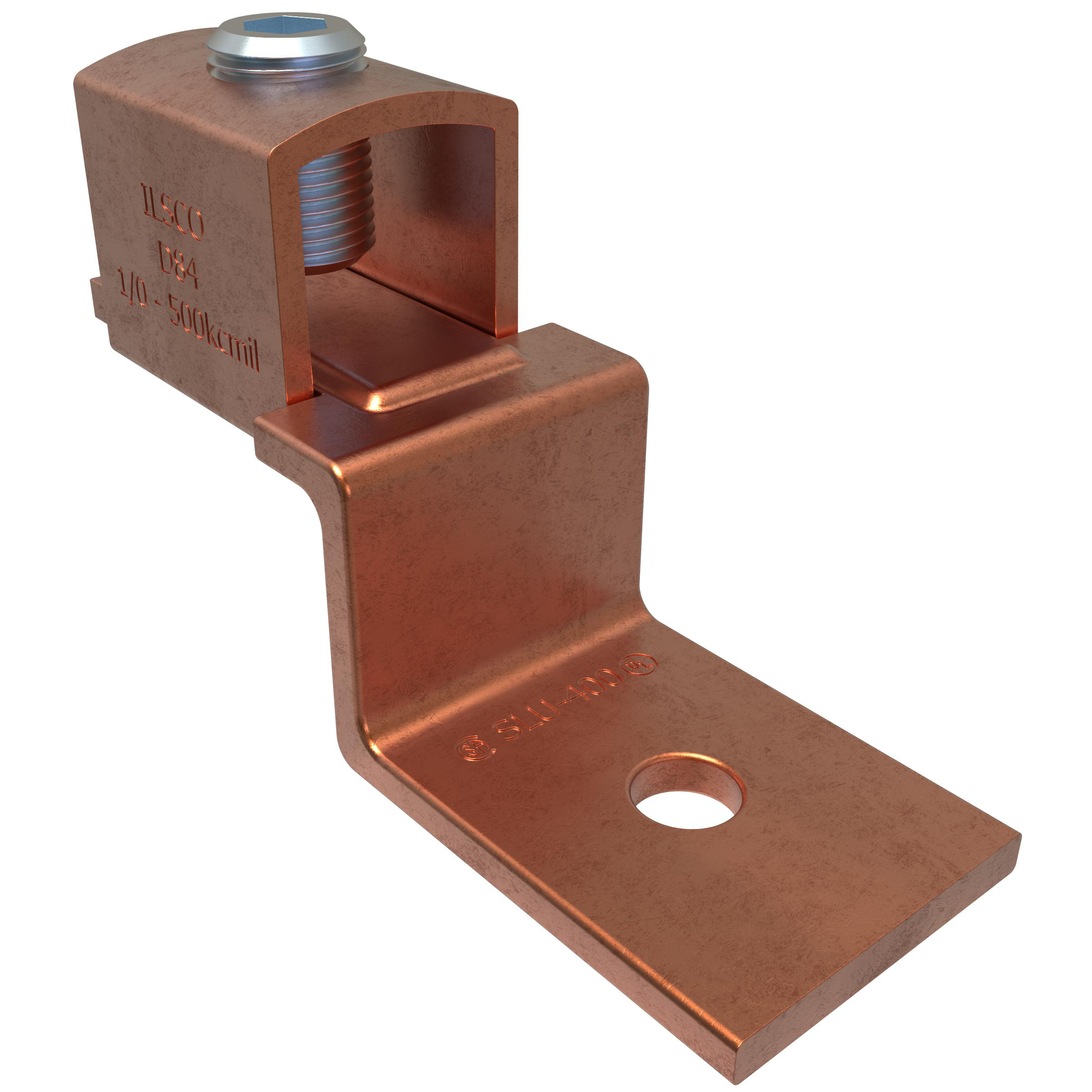 Product image for Lug mechanical copper 500kcmil-1/0AWG 3/8in 1-hl