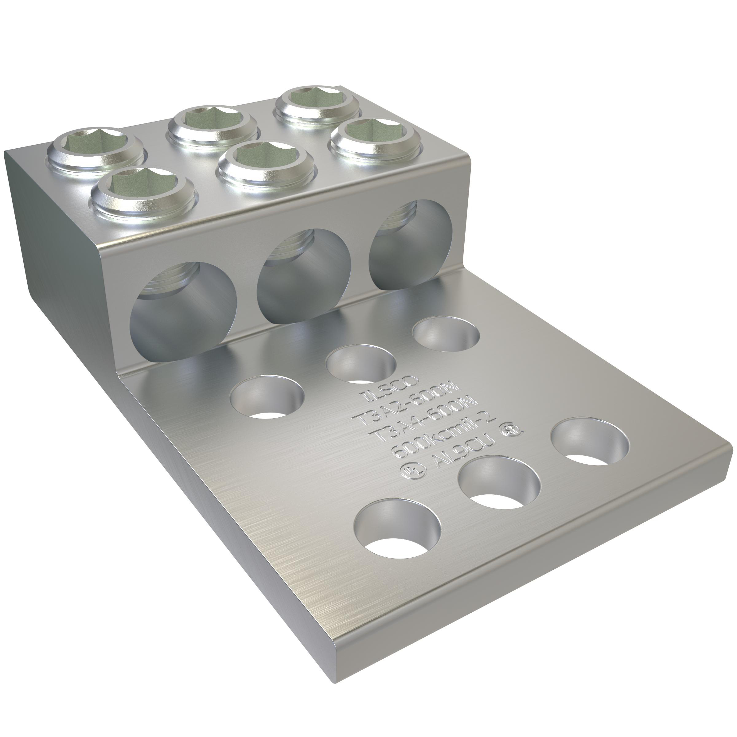 Product image for Connector aluminium 3C 600kcmil-2AWG 1/2in