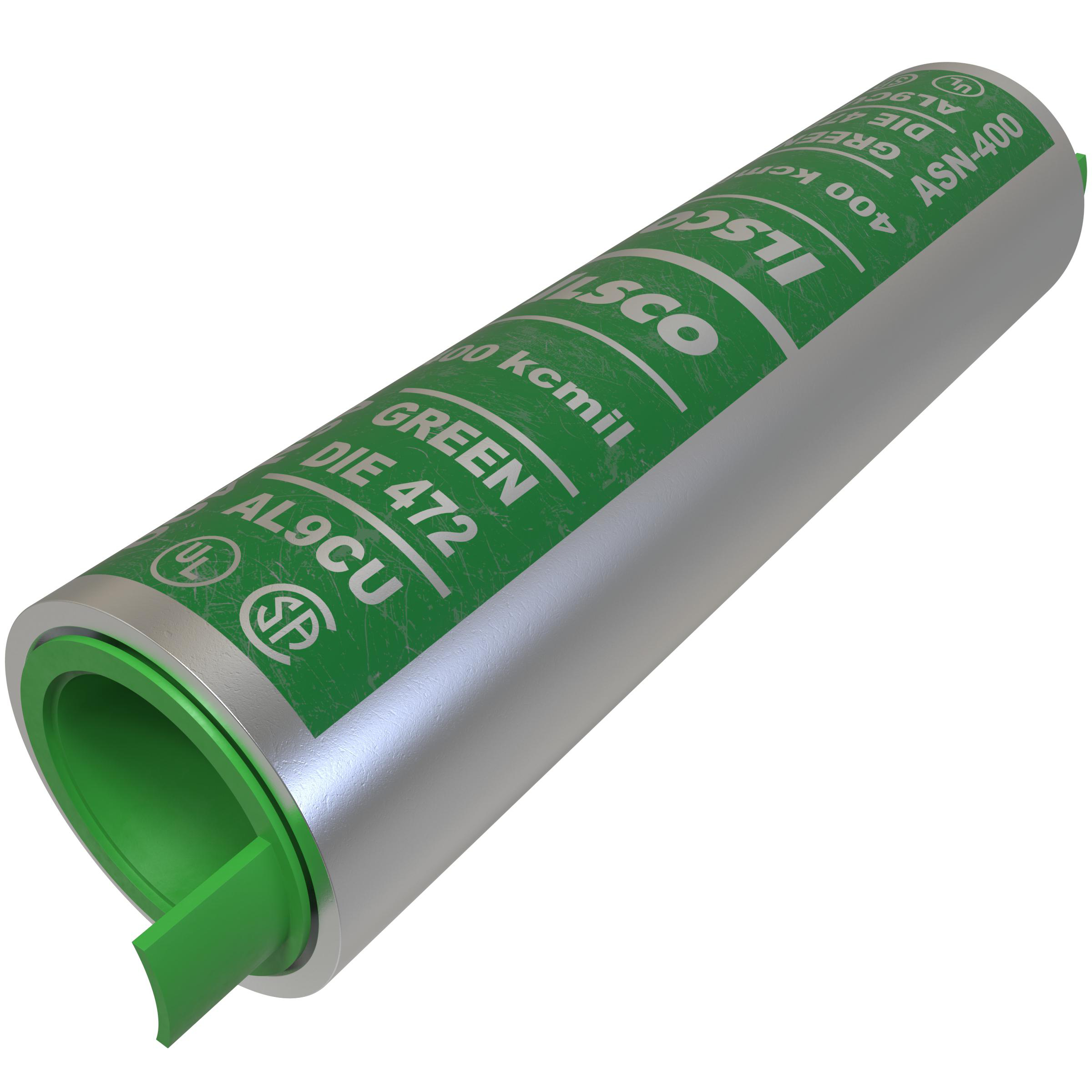 Product image for Sleeve compression aluminium 400kcmil grn 0.76in