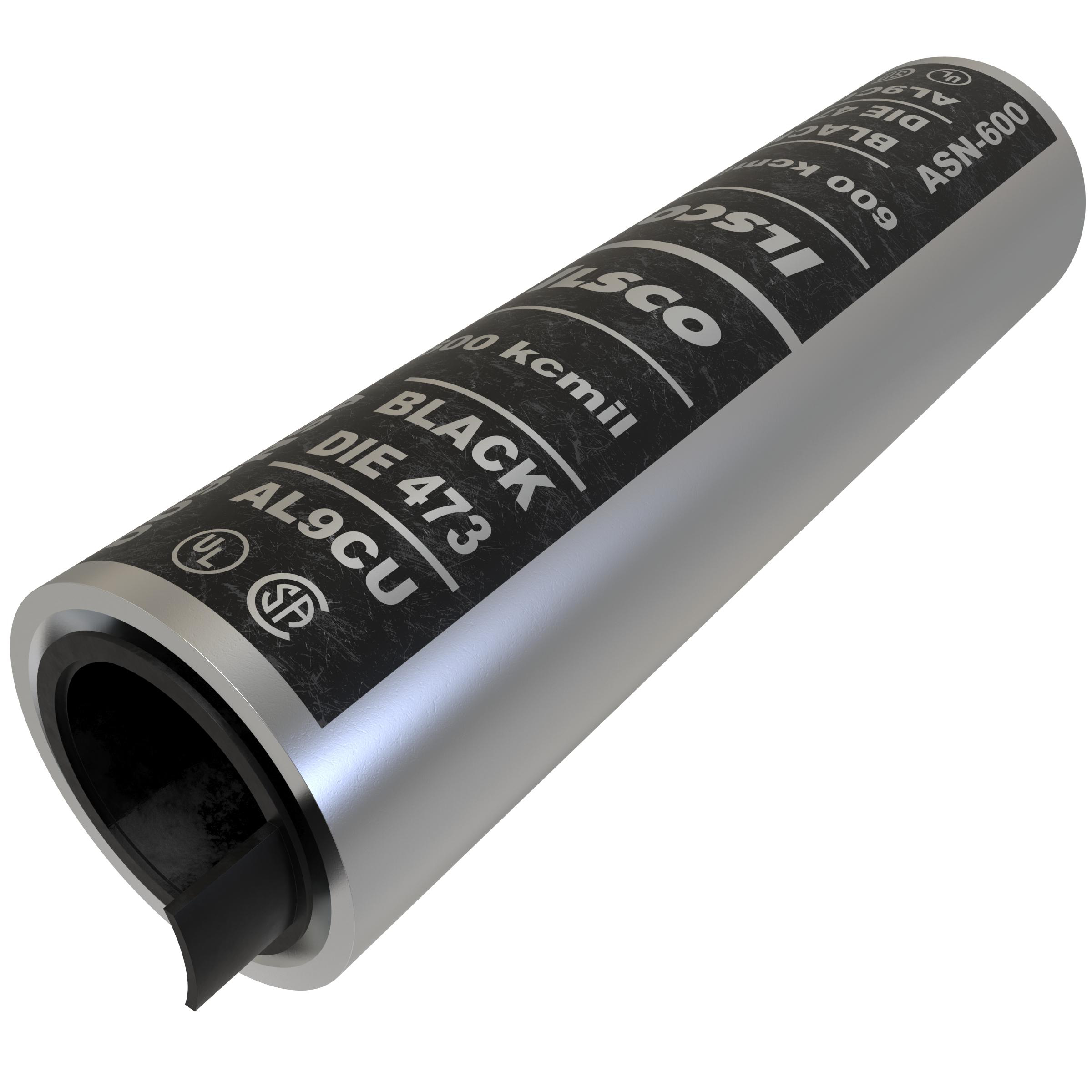 Product image for Sleeve compression aluminium 600kcmil blk 0.92in