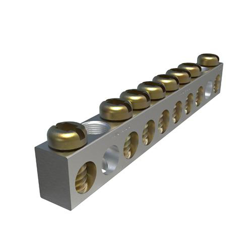 ILSCO NBAS-008-2-A BAR NEUTRAL ALUMINUM 8 TAP #14G- #4G
