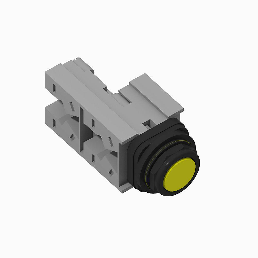 Product image for Pushbutton 3NO-3NC flush head yellow
