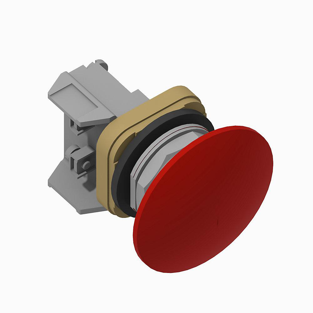Product image for Pushbutton 1NO-2NC jumbo metal mushroom head red