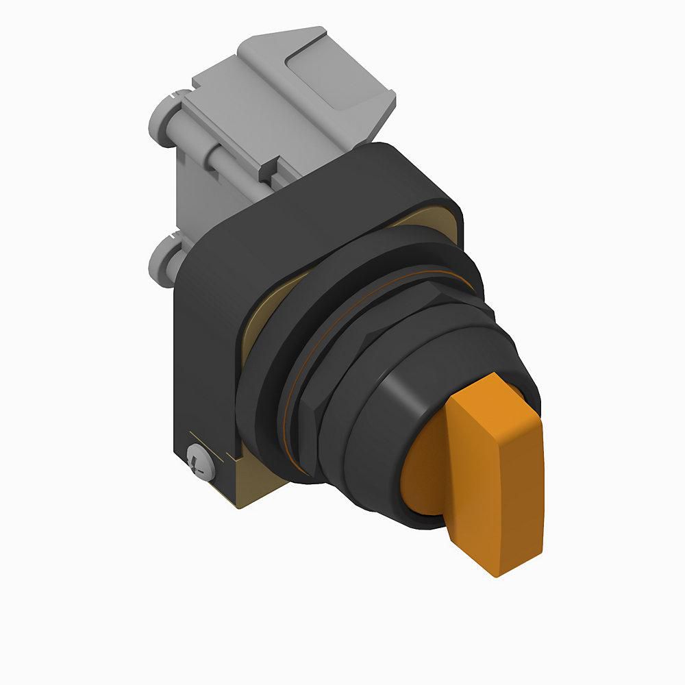 Product image for Switch selector 2-position 12-130VAC/DC maintained knob amber