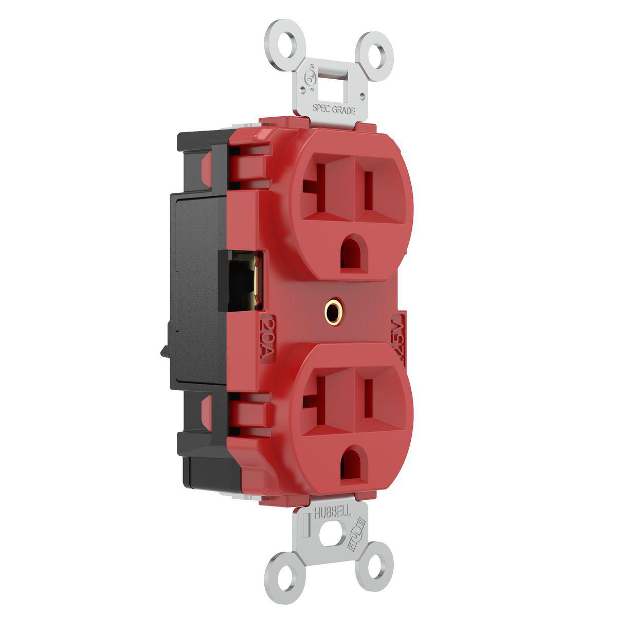 Product image for EDGE, DPLX RCPT, HG, 20A 125V, RD