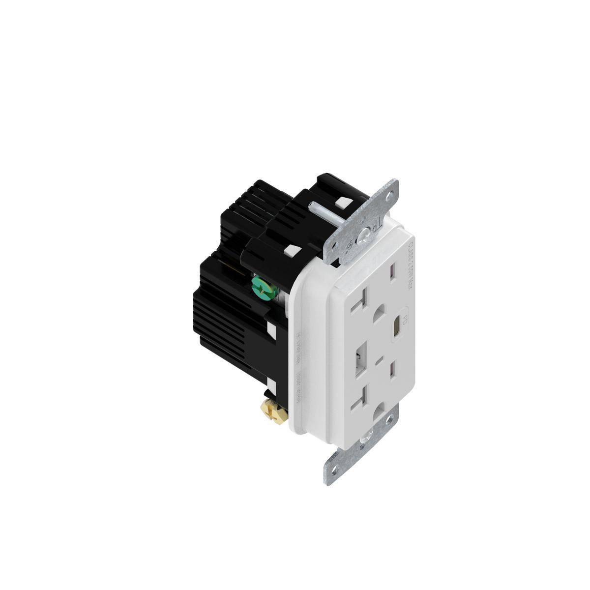 Product image for HUB USB20ACPDW RCPT DUP 20A 125V USB AC PD W