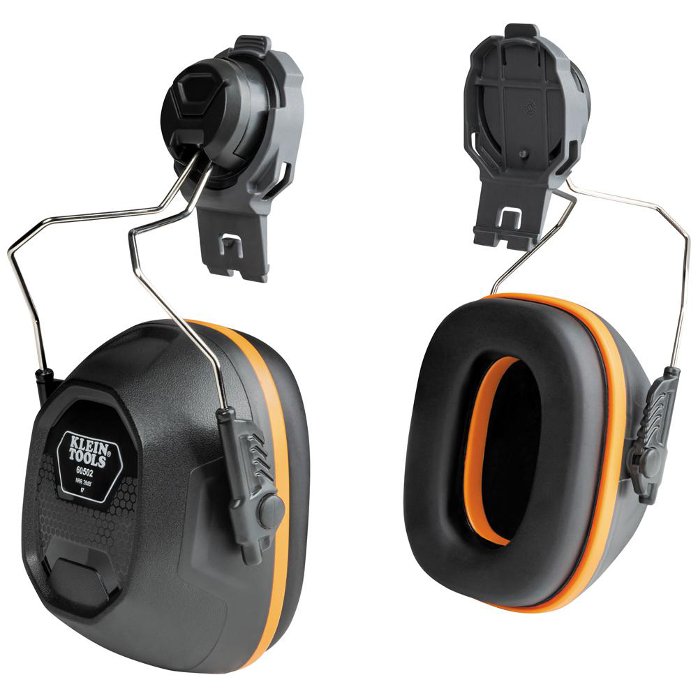 KLEIN 60502 HARD HAT WITH EAR MUFFS FULL BRIM STYLE