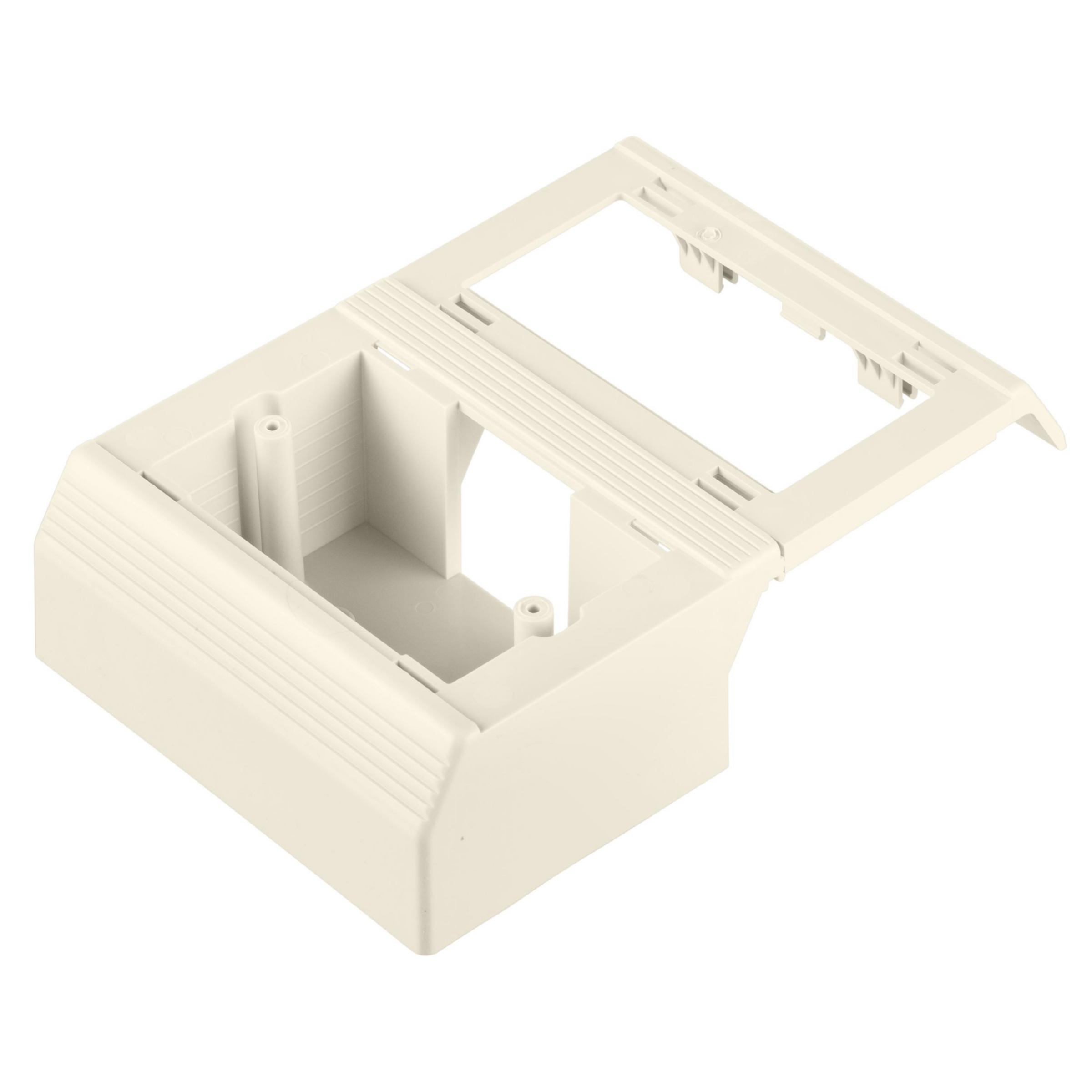 Product image for Surface Raceway, T-70 Offset Box, for Snap-on Facplt, Off White