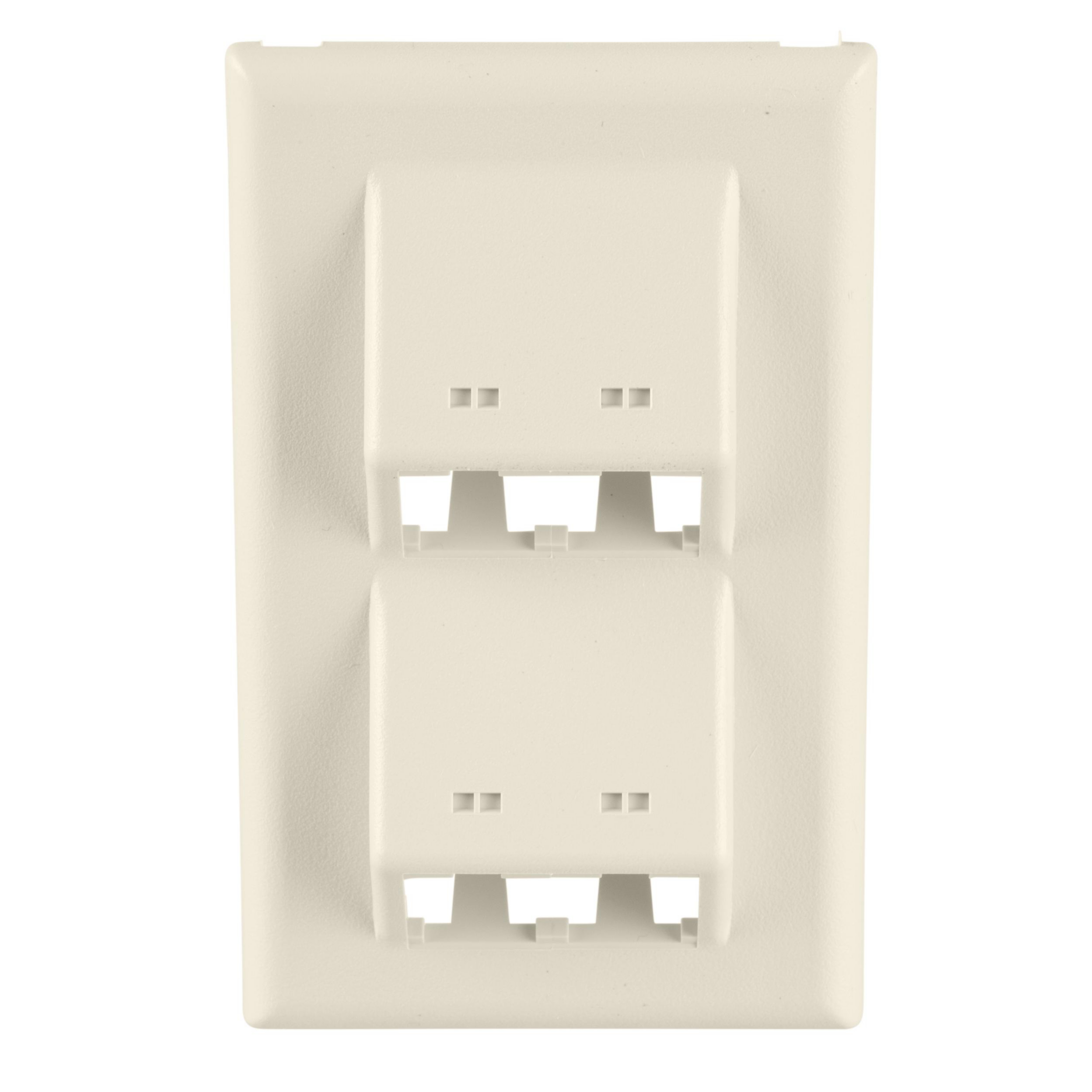Product image for Surface Raceway, T-70 Vert, Slp, 4 Pt, Mini-Com® Facplt, OffWh