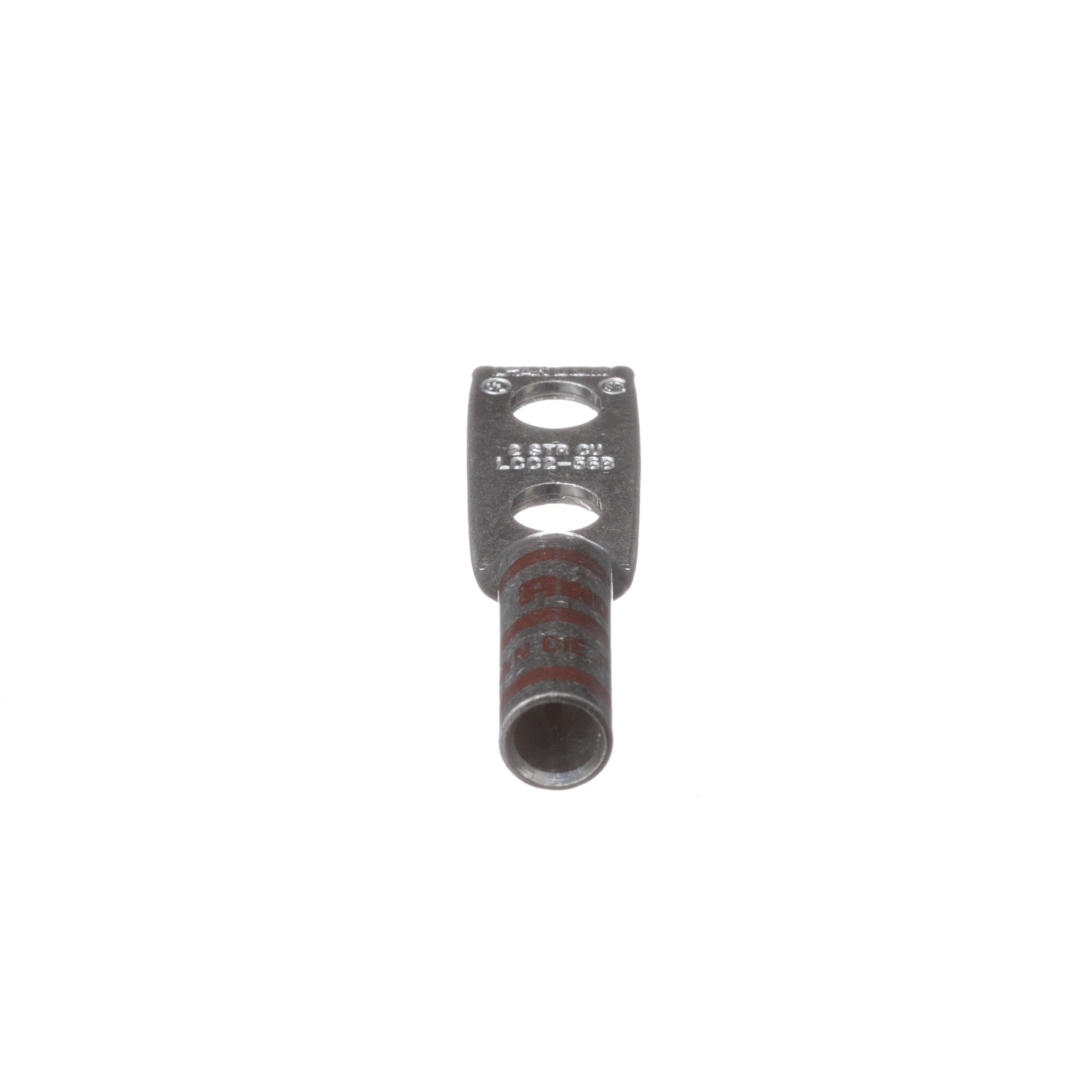 Product image for CuLugLB,2Hole,#2AWG,5/16,.75PKG25