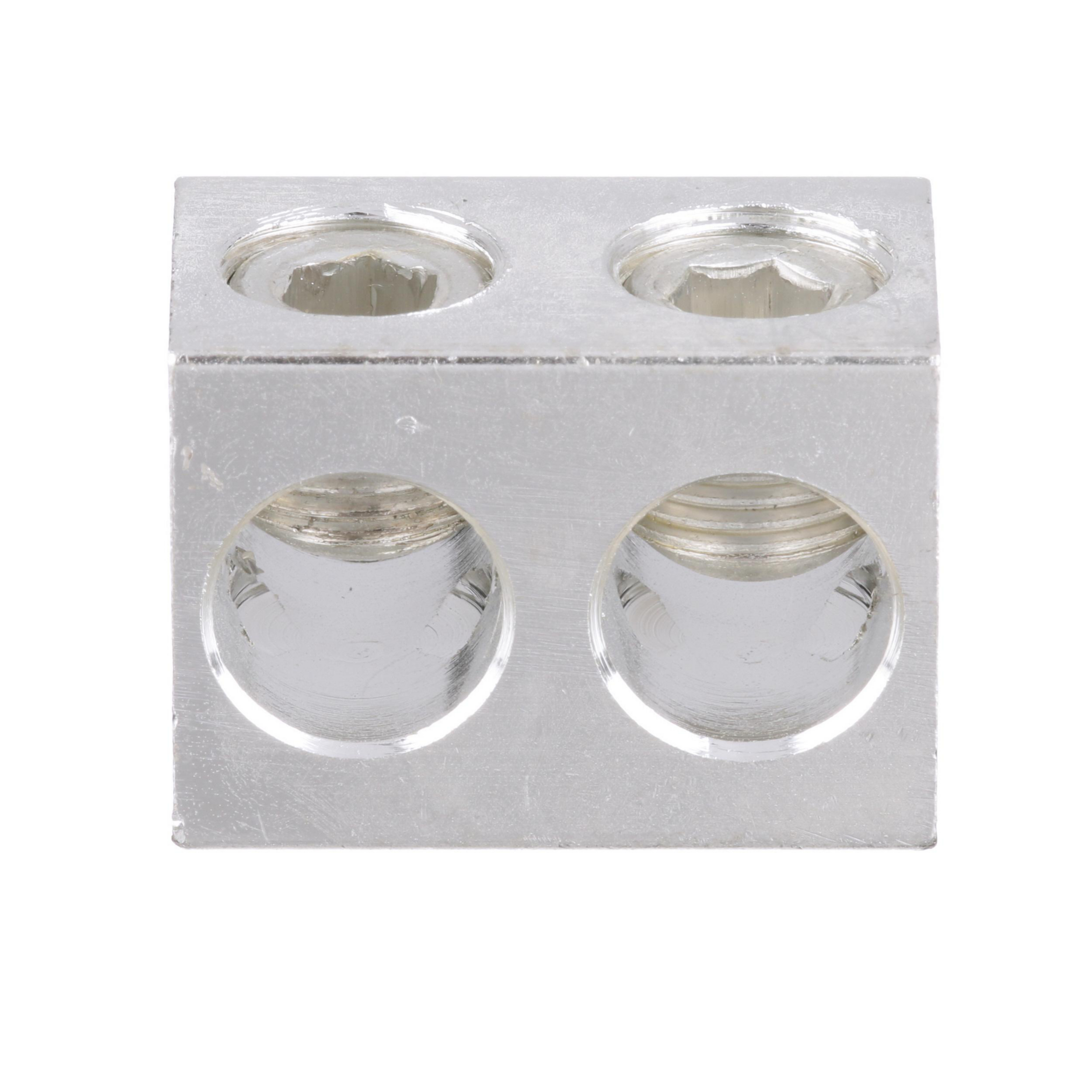 Product image for Pan-Lug™ LAM2A250-38-X Al Mech,250kcmil,Tin Plt,1hole,3/8"Stud,PK10