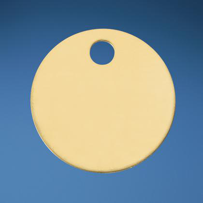 Product image for Tag,Brass,1.5in circle,PK25