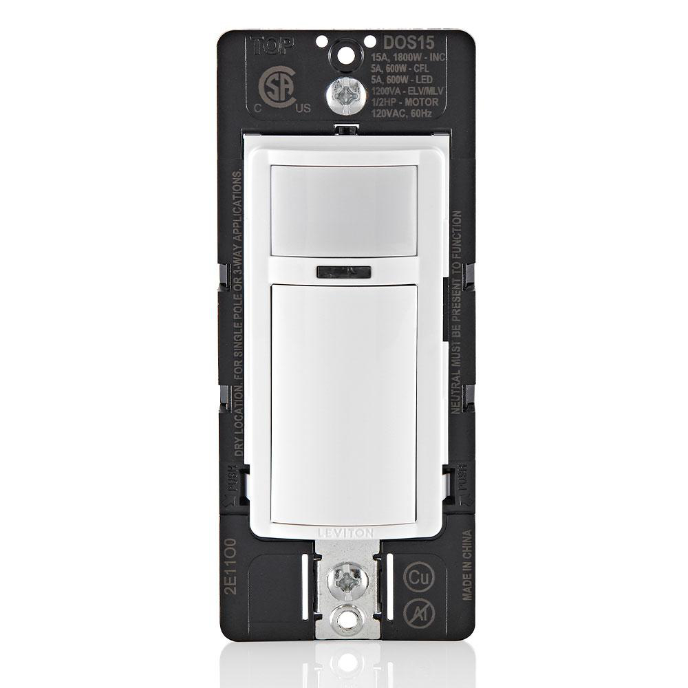Product image for LEVITON DOS15-1LZ WH/IV/LA OCC SENSOR 1800WINC 600WLED
