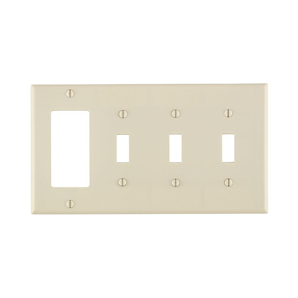 Product image for Wall plate thermoset gfci combination 4G lt alm