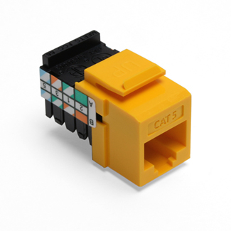 Product image for Connector QuickPort Cat5 yellow