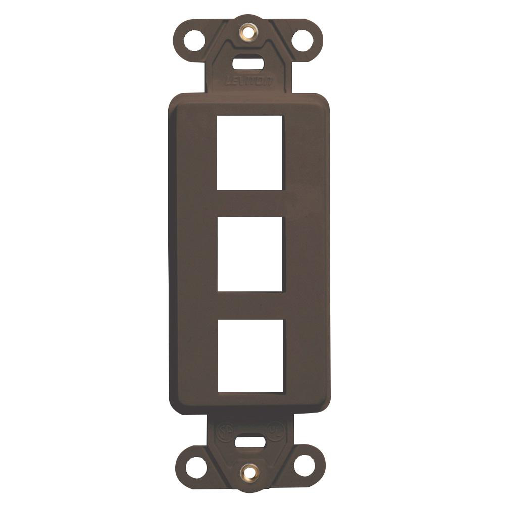 Product image for Insert multi-media 3-port brown