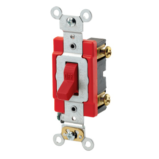 Product image for Switch toggle industrial 1P 120/277V 20A red
