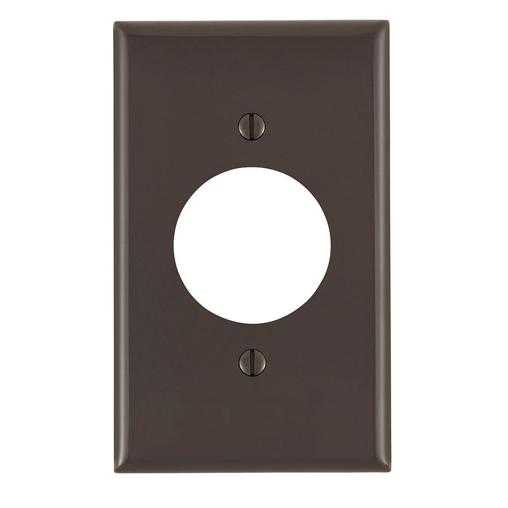 Product image for Wall plate str rcpt thrmplst nylon 1G brn