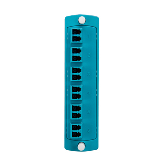 Product image for Adapter plate LC multimode 12-fiber 50..m aqua