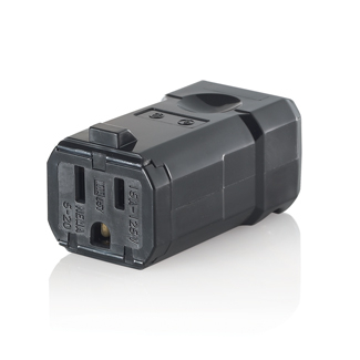 Product image for Connector straight 2P3W 125V 15A black