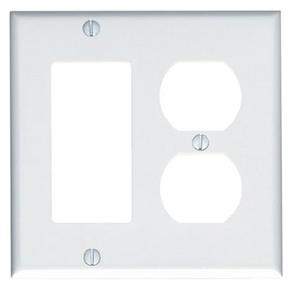 Product image for Wallplate combination 1-Decora/gfci 1-duplex ss