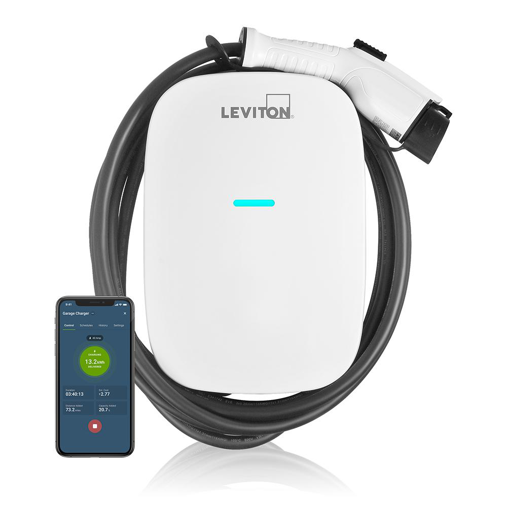 Product image for 80 Amp Level 2 Electric Vehicle Charging Station With Wi-Fi, Works with My