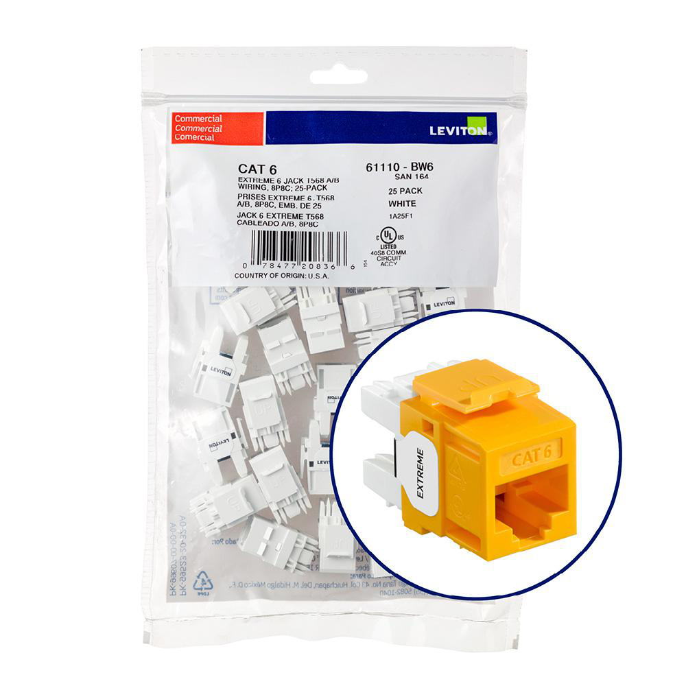 Product image for Connector Cat6+ utp yellow extreme