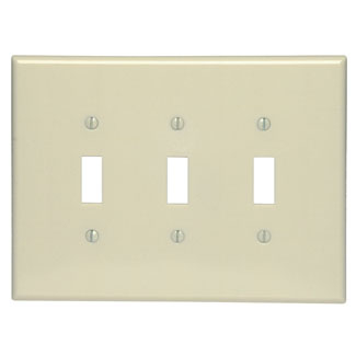 Product image for Wallplate oversized toggle switch 3G ivory