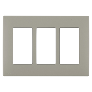 Product image for Wall plate snap-on polymer 3G wood smoke