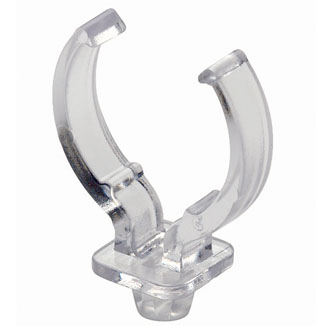 Product image for Clip lamp support snap-in vertical 2G11 polycarbonate clear