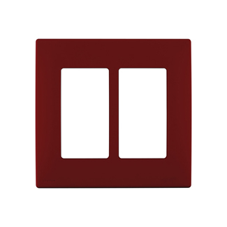 Product image for Wall plate snap-on polymer 2G red delicious