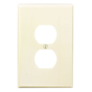 Product image for Cover plate midway rec.duplex 1 gang ivory