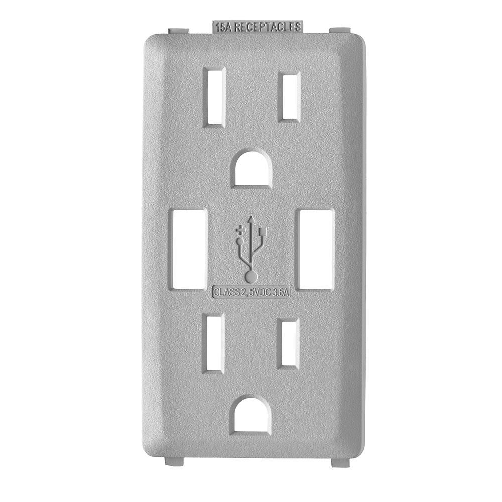 Product image for RENU® 15 Amp USB Charger/Tamper-Resistant GFCI Outlet/Receptacle Color Change