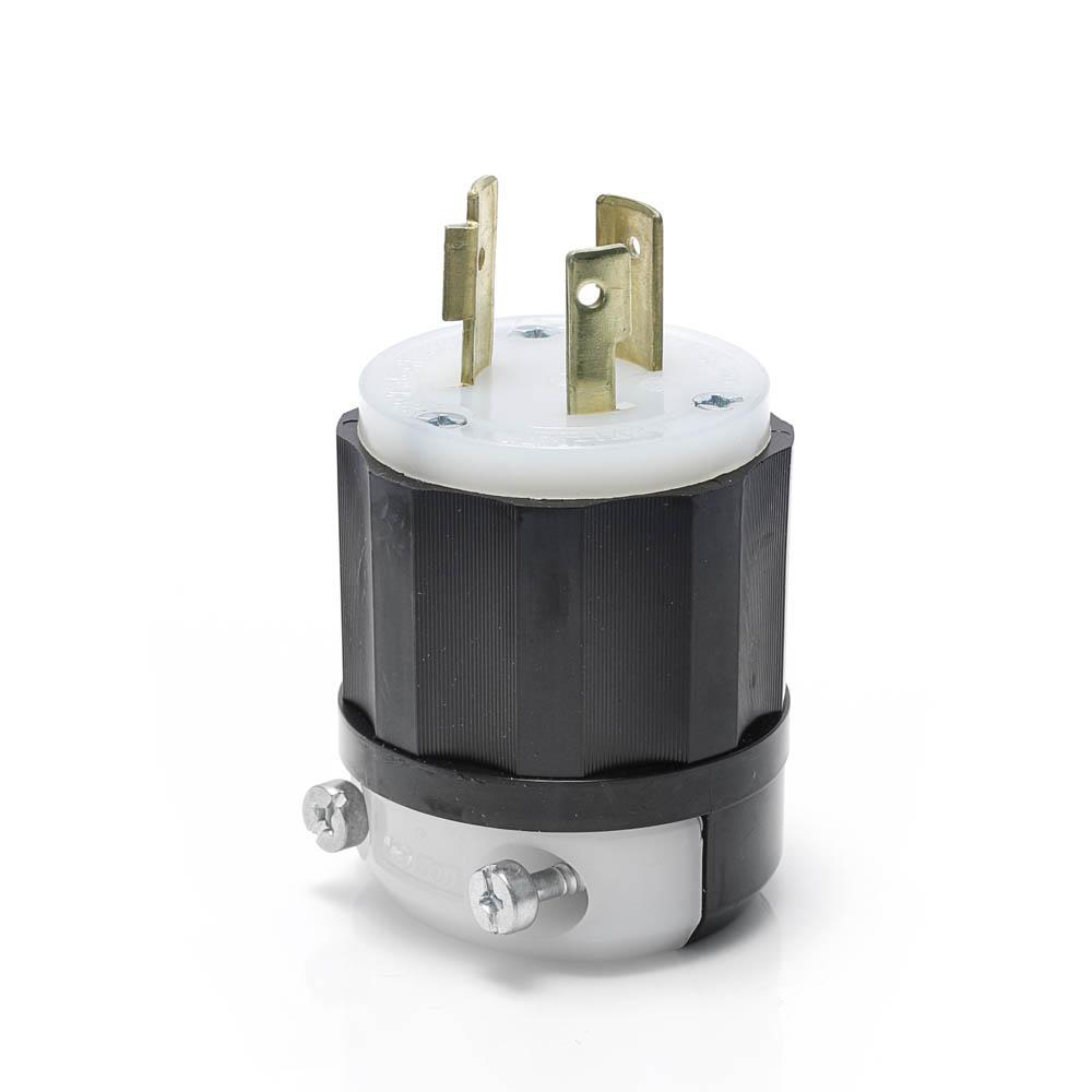 Product image for Plug locking ind grade nyl 2P3W 480V 20A blk/wht