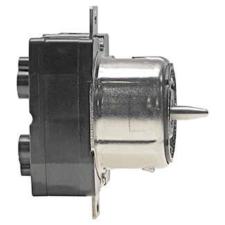 Product image for 50 Amp, 480 Volt, Black & White Locking Flush Mount Receptacle, Industrial
