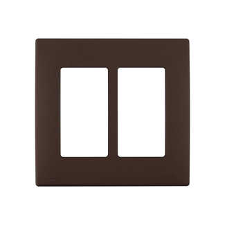 Product image for Wall plate snap-on polymer 2G walnut bark