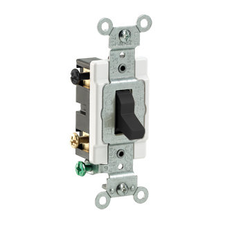 Product image for Switch toggle commercial AC quiet 4-way 120/277V 20AMP black