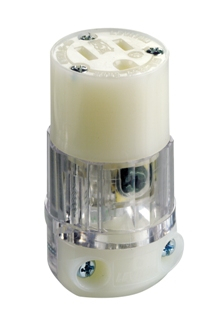 Product image for Connector straight 2P 3W 125V 15AMP transparent
