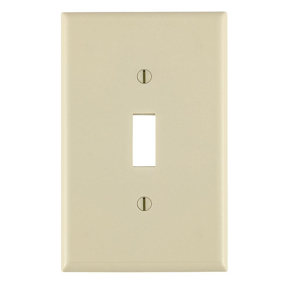 Product image for Wallplate midway toggle switch 1G light almond