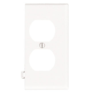 Product image for Wall plate dupx rcpt thrmplst nylon 1G white