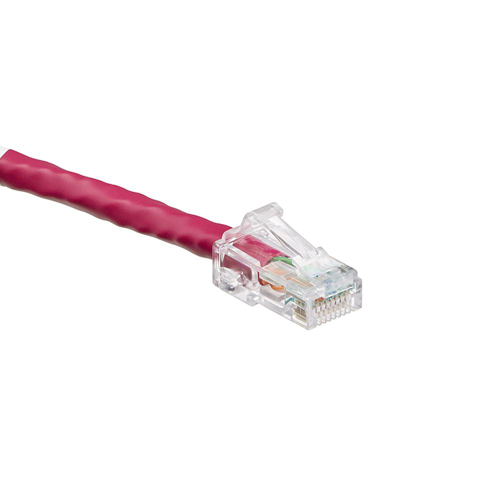 Product image for Cord patch CAT-6+ UTP SlimLine boot red 7'