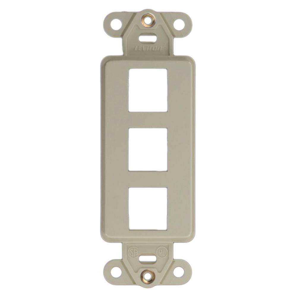 Product image for Insert multimedia Decora 1G 3port nylon almond