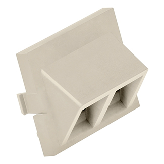 Product image for Insert module adapter 2port 1.5 units high ivory