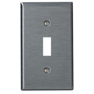 Product image for Cover plate 1 toggle switch 1 gang stainless thick