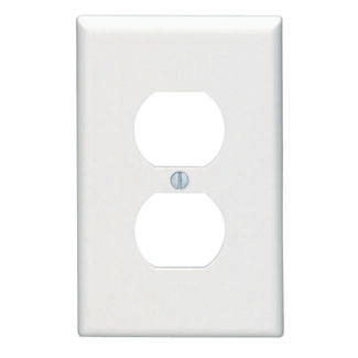 Product image for Cover plate midway 1 duplex 1 gang whi